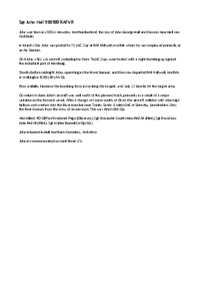 A preview of a PDF biography for Hall, John